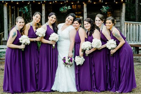 Purple Rustic Wedding Rustic Wedding Chic Purple Bridesmaid Dresses