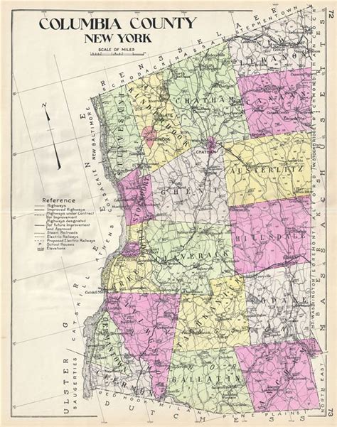 Map Columbia County Ny Cities And Towns Map