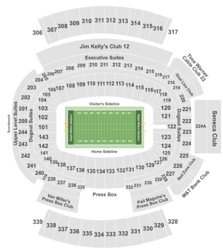 Buffalo Bills Seating Chart With Seat Numbers Awesome Home