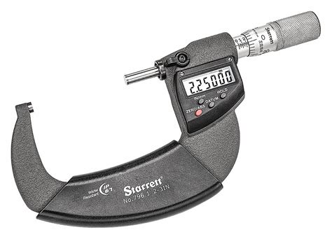 Starrett Ip67 Digital Outside Micrometer Range 2 In To 3 In 50 Mm To