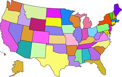 america estados mapa ee gráficos vectoriales gratis en pixabay pixabay