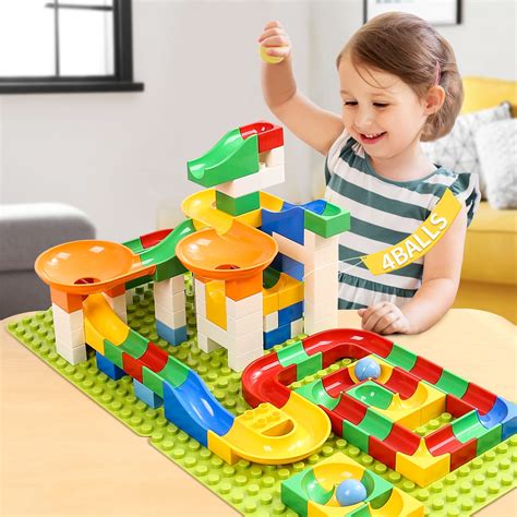 Buy Temi 108 Pcs Marble Run Upgraded Sets For Kids Marble Race Track