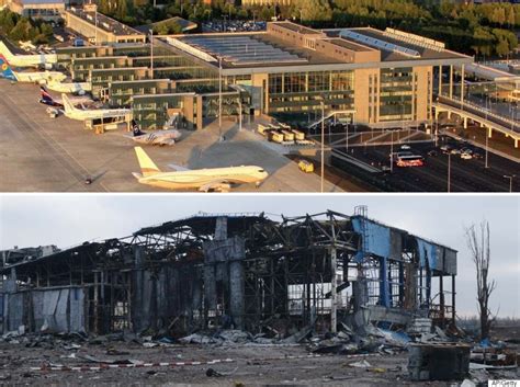 Donetsk International Airport Reduced To Twisted Burned Out Shell By