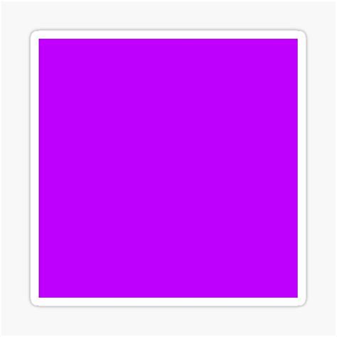Solid Colour Electric Purple Neon Purple 2 Sticker For Sale By