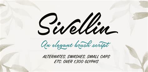 Sivellin Font By Mika Melvas The Elegance Of Brush Lettering