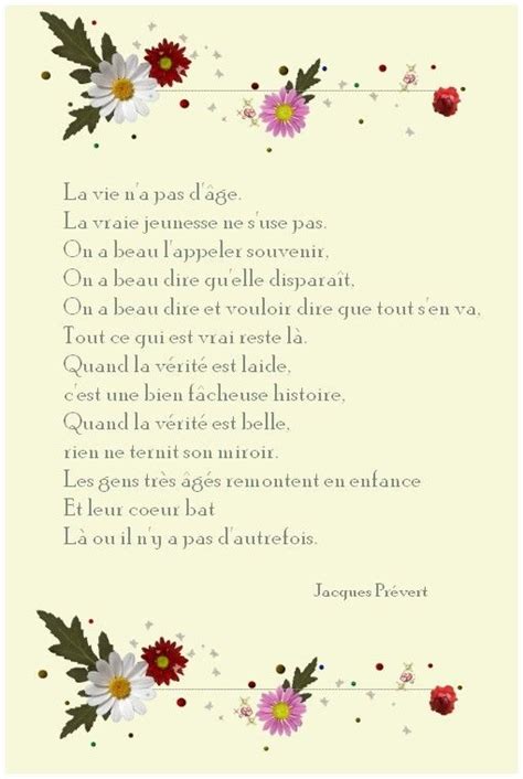 La Vie Na Pas Dâge Jacques Prévert Poesie Enfant Prevert