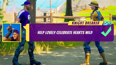 Help Lovely Celebrate Hearts Wild Fortnite Challenges Youtube
