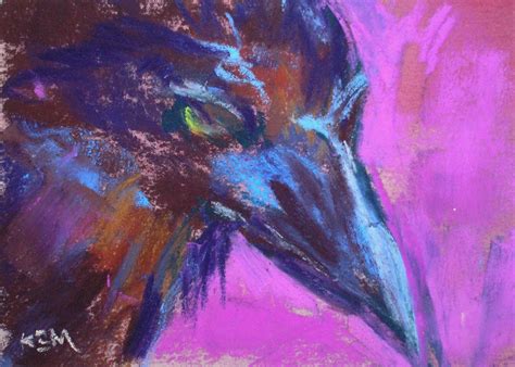 Painting My World Raven Studies 25 X 35 Pastels