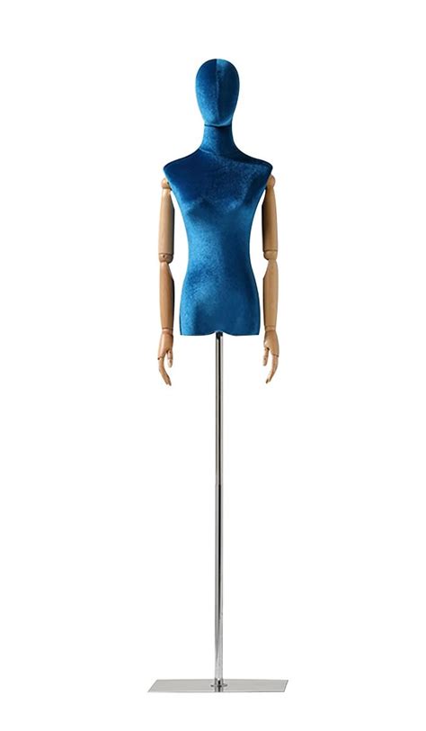 Buy Mannequin Color Female Tailors Dummy With Wood Arms Velvet