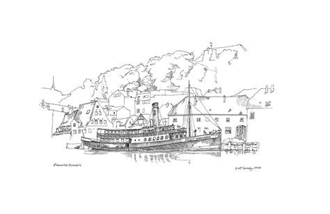 Steamship Alexandra Art By Scott Kennedy