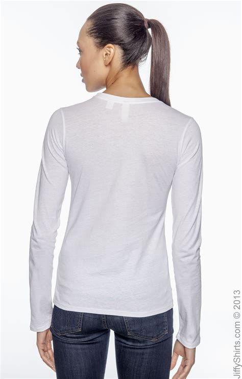 Econscious Ec3500 White Ladies 4 4 Oz 100 Organic Cotton Classic Long Sleeve T Shirt
