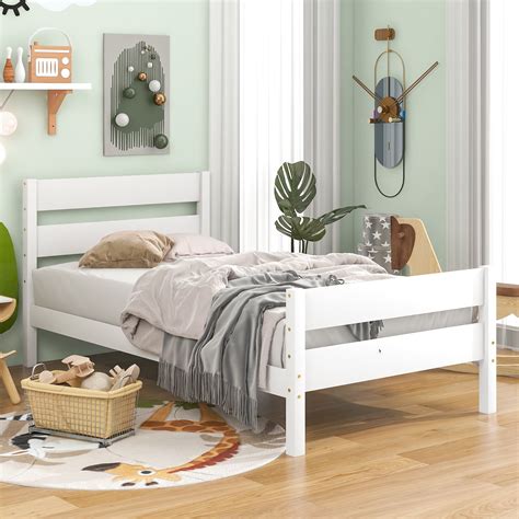 Uhomepro Twin Bed Frames For Kids Modern Platform Bed Frame With