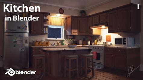 Creation Of A Realistic Kitchen In Blender 279 1 Of 2 Youtube