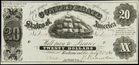 How to use confederate in a sentence. Confederate Currency 1861 $20 Dollar Bill Sailing Ship T-9|World Banknotes & Coins Pictures ...