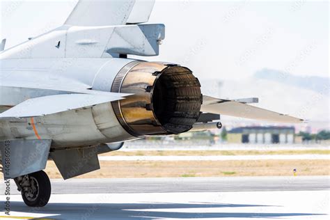 The Exhaust Of The F16 Fighter Jet Jet Plane Nozzle Stock Photo