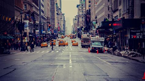 New York City Usa City Road Hd Wallpapers Desktop And