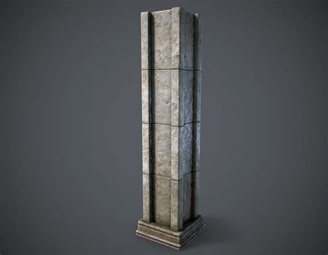 Stone Pillar 3d Asset Cgtrader