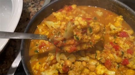 Simple Cooking Curried Cauliflower And Chickpea Stew Youtube