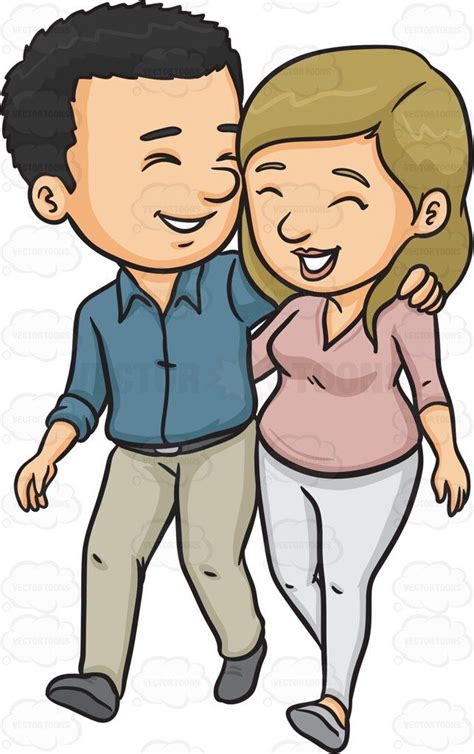 A Happy Couple Cartoon People Cartoon Happy Couple
