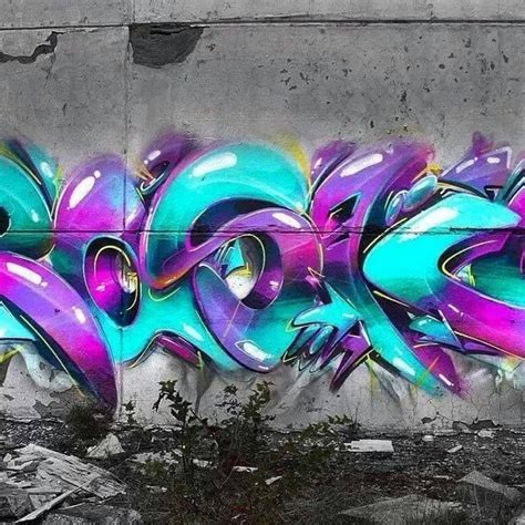 Purple And Blue Graffiti