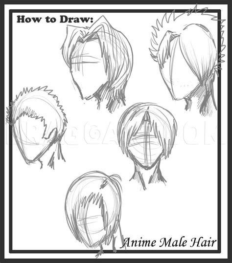 How To Draw Anime Hair Male For Beginners