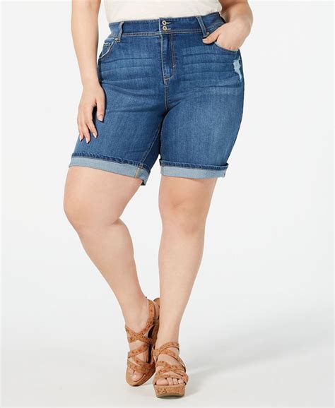Style And Co Plus Size Denim Shorts Created For Macys Macys