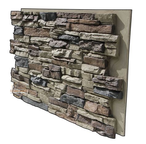Grand Heritage Stack Stone Panel Finished In Rustic Lodge Stacked Stone Panels Faux Stone