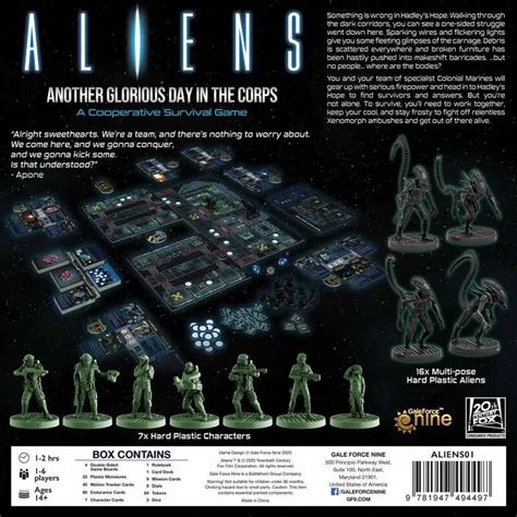 Koop Boardgames Aliens Board Game Another Glorious Day In The Corps