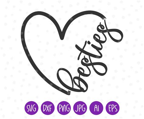 Besties Svg Best Friends Svg Friends Svg Bff Svg Heart Images And