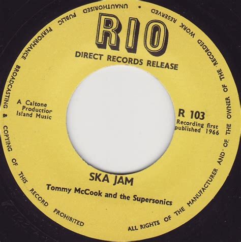 Tommy Mccook And The Supersonics The Vietnam All Stars Ska Jam
