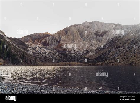 Convict Lake View Of Sherwin Range Of Sierra Nevada Mountains Stock