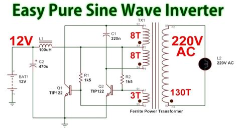 Inverter 12v or 24v 1 5kw pure sine wave dc to ac. Pin by Lloyd Flemmings on Power supply circuit in 2020 | Sine wave, Electronic circuit projects ...