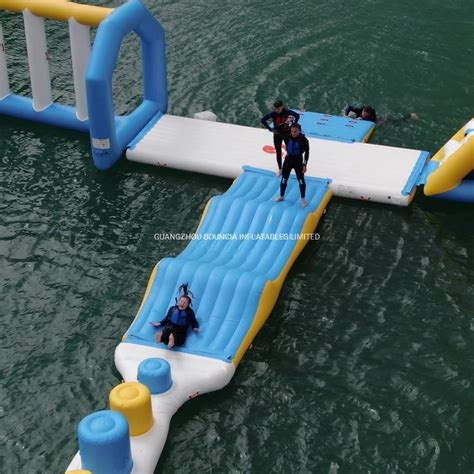 custom inflatable commercial water park outdoor amusement park 6m slipping wave china