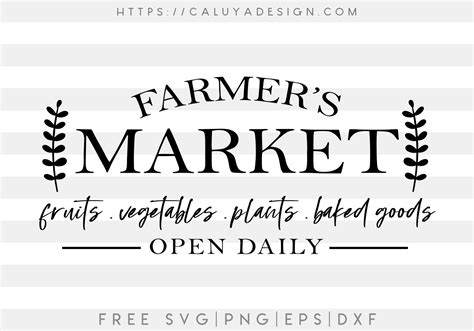 Free Farmers Market Svg Png Eps And Dxf By Caluya Design