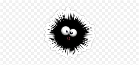 Funny Dazzled Ink Splat Cartoon Black Sea Urchin Cartoon Emojicool