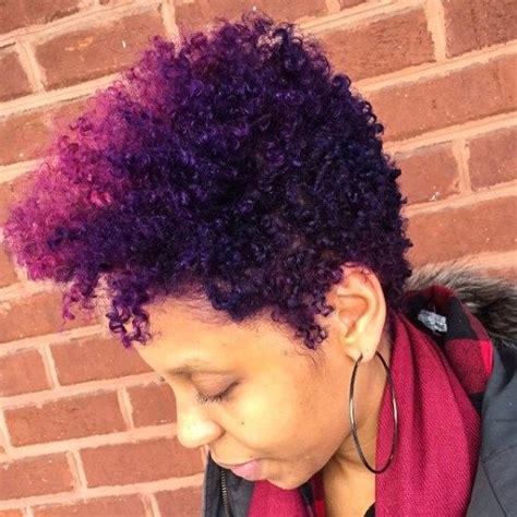 Purple Tapered Natural Hairstyle Purple Natural Hair Natural Hair