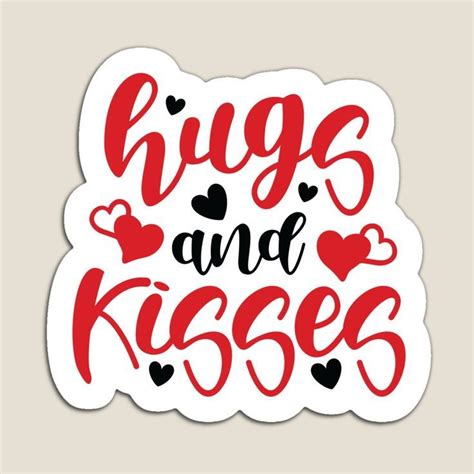 Hugs And Kisses Sticker In 2023 Scrapbook Printing Kiss Stickers
