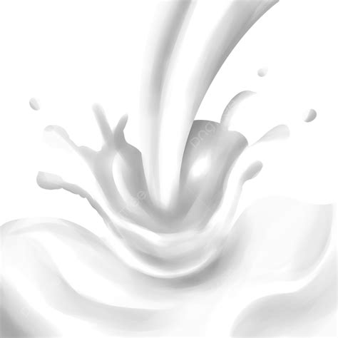 Gambar Percikan Susu Putih Guyuran Putih Susu Png Transparan Clipart