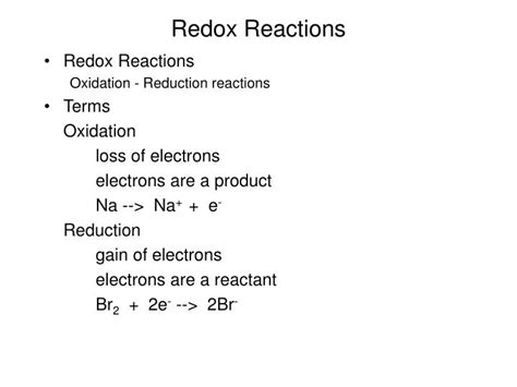 Ppt Redox Reactions Powerpoint Presentation Free Download Id4397485