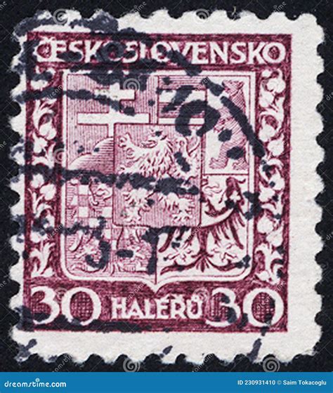 Postage Stamps Of The Ceskoslovensko Editorial Image Image Of Postage