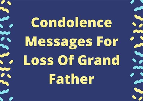 Condolence Messages For Loss Of Grandfather Condulencemsg