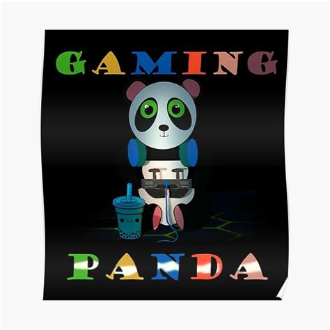 Gaming Panda Panda Bubble Tea Bare Bears Poster For Sale By Tma