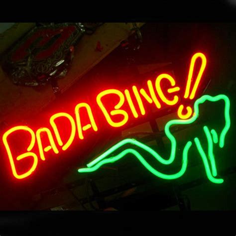 Professional Bada Bing Shop Open Handmade Art Neon Sign Custom Neon Sign