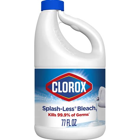 Clorox Splash Less Liquid Bleach Regular Concentrated Formula 77