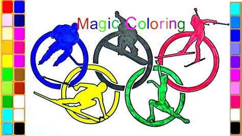 How To Draw The Olympic Rings For Kids Olympic Rings Colouring In