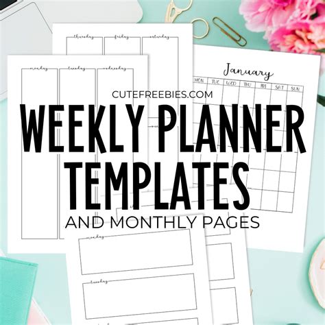 Calendars And Planners Undated Planner Planner Inserts Planner Printable