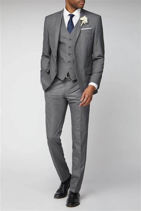 occasions grey slim fit men s wedding suit uk