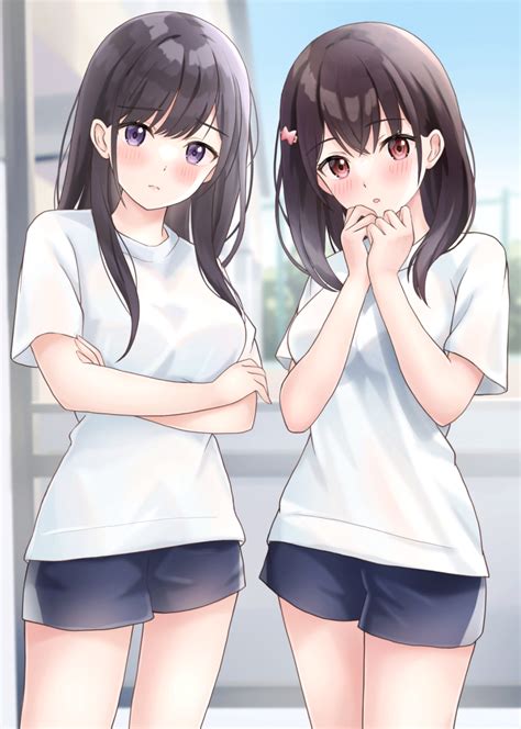 Yukimaru217 Original Commentary Request Highres 2girls Black Hair
