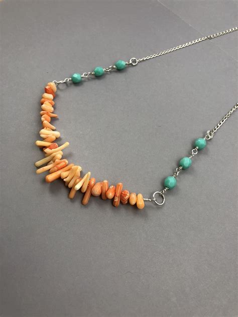 coral-necklace-orange-necklace-ocean-necklace-beach-etsy-orange-necklace,-ocean-necklace