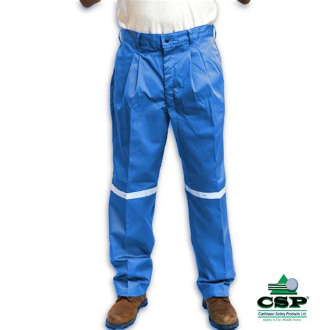 Polycotton Pants With Reflective Strip Caribbean Safety Products Ltd